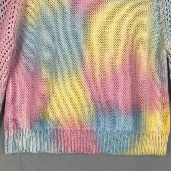 Love Shack Fancy Sweater Womens XS Pastel Rainbow Rosie Pullover Alpaca Wool - Picture 9 of 15